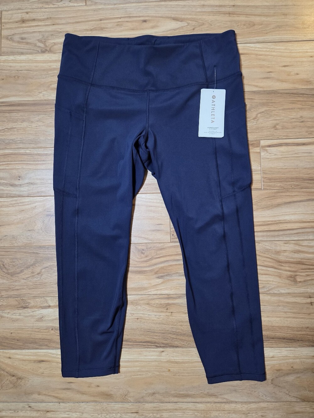 ATHLETA Ultimate Stash II 7/8 Leggings Navy Blue Size 1X NWT
